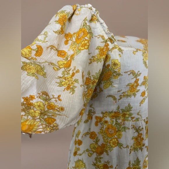 Faithfull the brand Gamora Midi Dress Linden Floral Print SIZE M - Picture 4 of 12